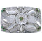 Sterling Silver Southwest Flower Turquoise Belt Buckle CX52817