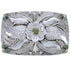 Sterling Silver Southwest Flower Turquoise Belt Buckle CX52817