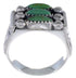 Southwest Sturdy Turquoise Jewelry Needlepoint Ring Size 7-3/4 VX37044
