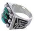 Sturdy Turquoise Jewelry Silver Needlepoint Ring Size 4-3/4 VX37047