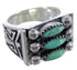 High Quality Turquoise Silver Needlepoint Ring Size 5-1/2 VX37051