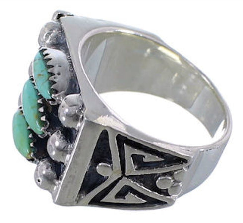 High Quality Turquoise Silver Needlepoint Ring Size 5-1/2 VX37051
