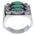 High Quality Turquoise Silver Needlepoint Ring Size 5-1/2 VX37051