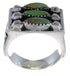Heavy Sterling Silver Needlepoint Turquoise Ring Size 4-3/4 VX37112