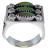 High Quality Turquoise Needlepoint Silver Ring Size 5-1/2 VX37092