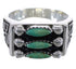 Southwest Well Built Turquoise Needlepoint Silver Ring Size 6 VX37121