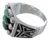 Southwest Well Built Turquoise Needlepoint Silver Ring Size 6 VX37121