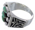 Southwest Sturdy Turquoise Silver Needlepoint Ring Size 6-1/2 VX37125