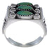 Heavy Turquoise Sterling Silver Needlepoint Ring Size 8-1/2 VX37131