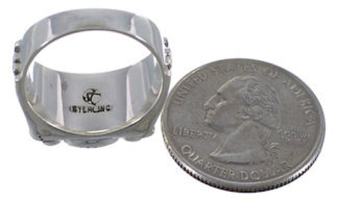 High Quality Turquoise Silver Needlepoint Ring Size 4-1/2 VX37149