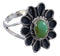 Sterling Silver Turquoise Flower Jewelry Ring Size 7-1/4 VX37265