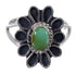 Sterling Silver Turquoise Flower Jewelry Ring Size 7-1/4 VX37265