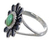 Sterling Silver Turquoise Flower Jewelry Ring Size 7-1/4 VX37265