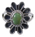 Southwest Sterling Silver Turquoise Flower Ring Size 4-3/4 VX37289