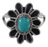 Southwest Flower Turquoise Sterling Silver Ring Size 6-3/4 VX37309