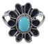 Southwest Sterling Silver Turquoise Flower Ring Size 7-1/2 VX37350