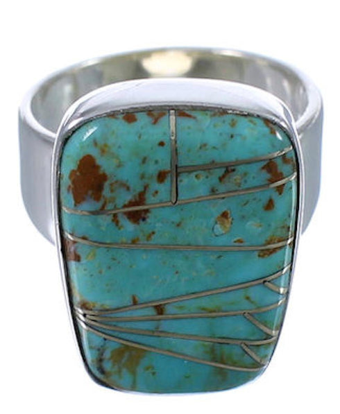 Turquoise Southwestern High Quality Ring Size 8-3/4 EX40440