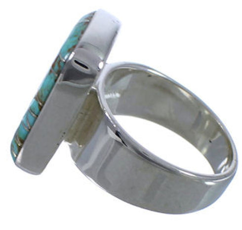 Southwestern High Quality Turquoise Ring Size 8-1/4 EX40444