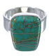 Southwest Turquoise Inlay Susbtantial Ring Size 8-1/4 EX40441