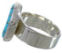 Well-Built Turquoise Inlay And Sterling Silver Ring Size 6 WX37954