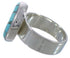 Substantial Turquoise And Silver Ring Size 6-3/4 WX37984