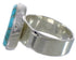 Substantial Turquoise Inlay Sterling Silver Ring Size 8-1/4 WX37991