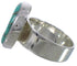 Heavy Turquoise Inlay Sterling Silver Ring Size 6 WX38083