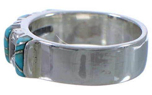 Sterling Silver Southwest Turquoise Ring Size 5-1/4 WX34322