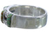 Southwest Sterling Silver Turquoise Inlay Ring Size 7-1/4 WX34444