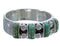 Turquoise Inlay Southwest Sterling Silver Ring Size 8-1/4 WX34472