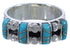 Southwest Turquoise Authentic Sterling Silver Ring Size 5 WX34481