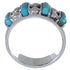 Southwestern Turquoise Inlay Sterling Silver Ring Size 4-3/4 WX34478