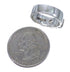 Southwestern Turquoise Inlay Sterling Silver Ring Size 4-3/4 WX34478