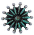 Turquoise Needlepoint Sterling Silver Ring Size 4-1/2 AX87431