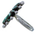 Turquoise Needlepoint Sterling Silver Ring Size 4-1/2 AX87431