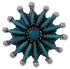 Genuine Sterling Silver Turquoise Needlepoint Ring Size 7 AX87429