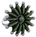Turquoise Southwest Sterling Silver Needlepoint Ring Size 7-1/2 AX87428
