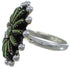 Turquoise Sterling Silver Needlepoint Ring Size 4-1/2 AX87427
