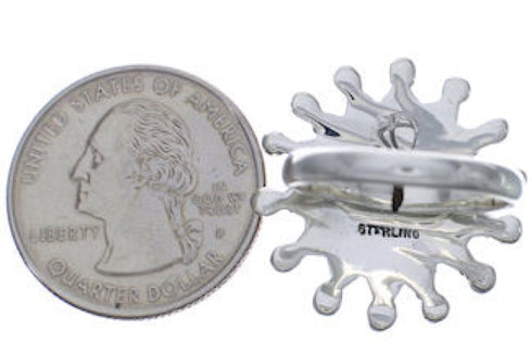 Turquoise Sterling Silver Needlepoint Ring Size 4-1/2 AX87427