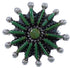 Southwest Needlepoint Turquoise Silver Ring Size 7-3/4 WX34561