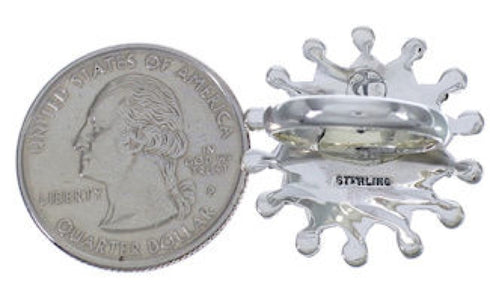 Needlepoint Jewelry Turquoise Silver Ring Size 7-1/2 WX34601