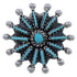 Turquoise Silver Needlepoint Southwest Ring Size 6-3/4 WX34613