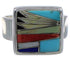 Multicolor Sturdy Sterling Silver Ring Size 5-1/2 WX39837