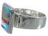 Sturdy Multicolor Inlay Sterling Silver Ring Size 6-3/4 WX39847