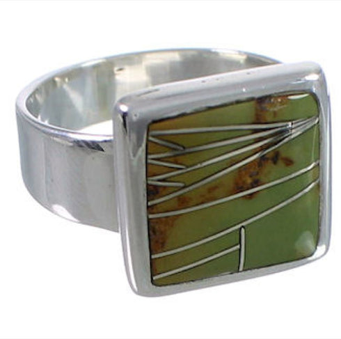 Heavy Turquoise Sterling Silver Ring Size 7-1/4 WX39869