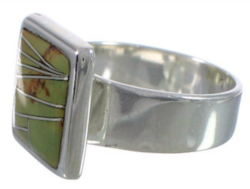 Heavy Turquoise Sterling Silver Ring Size 7-1/4 WX39869