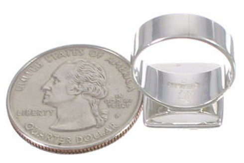 Substantial Multicolor Sterling Silver Ring Size 5 WX39870