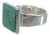 Heavy Turquoise Inlay Sterling Silver Ring Size 5-1/2 WX40014