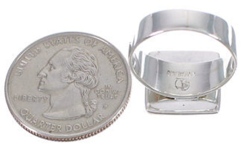 Southwest High Quality Turquoise Sterling Silver Ring Size 5 WX40648