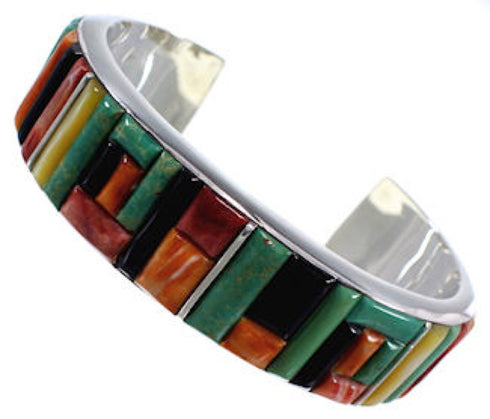 Whiterock Sunset Multicolor Sterling Silver Cuff Bracelet PX28146